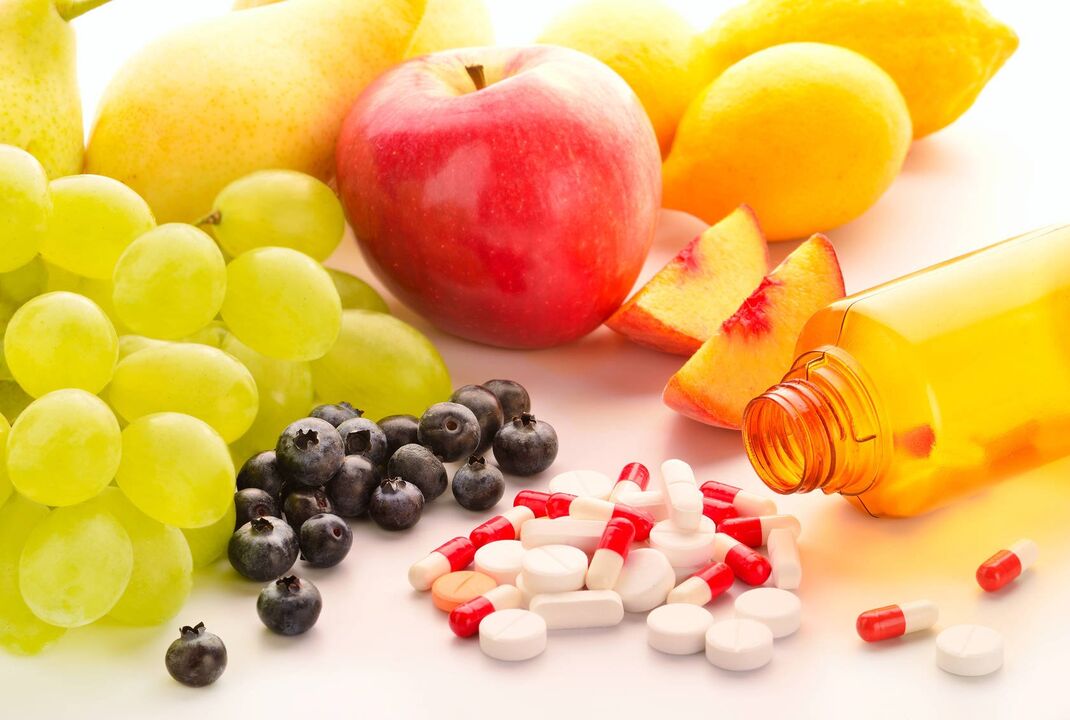 vitaminas e suplementos dietéticos para o tratamento da prostatite