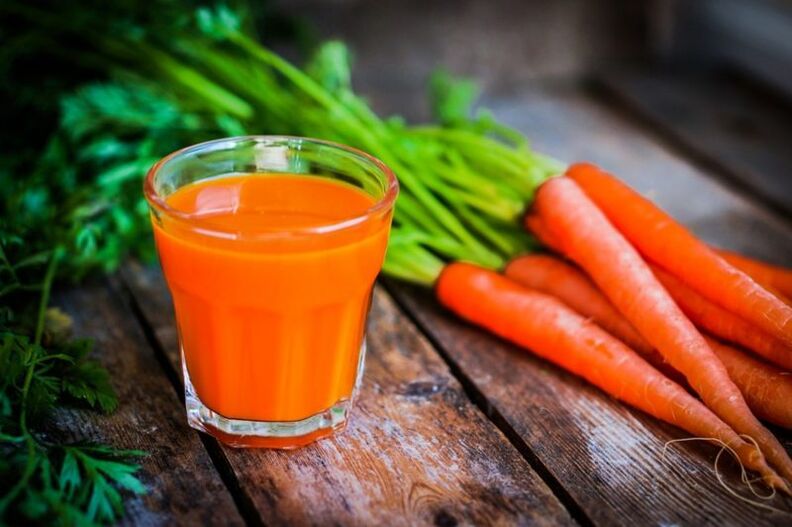 suco de cenoura para prostatite